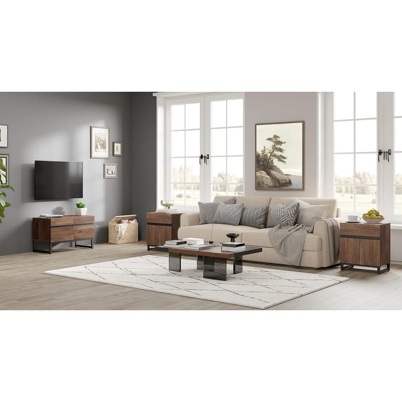 WAMPAT TV Stand and End Table Set of 3