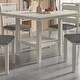 preview thumbnail 6 of 13, VECELO 47" Square Dining Table Set, Modern Dining Table and Chairs Set for 4-6 Person