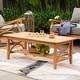 preview thumbnail 1 of 15, Cambridge Casual Lowell Teak Outdoor Patio Coffee Table Natural Teak