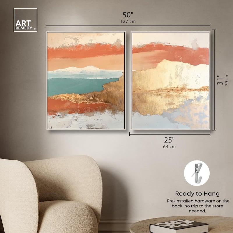 Earthy Glow I Canvas Set of 2 by Art Remedy