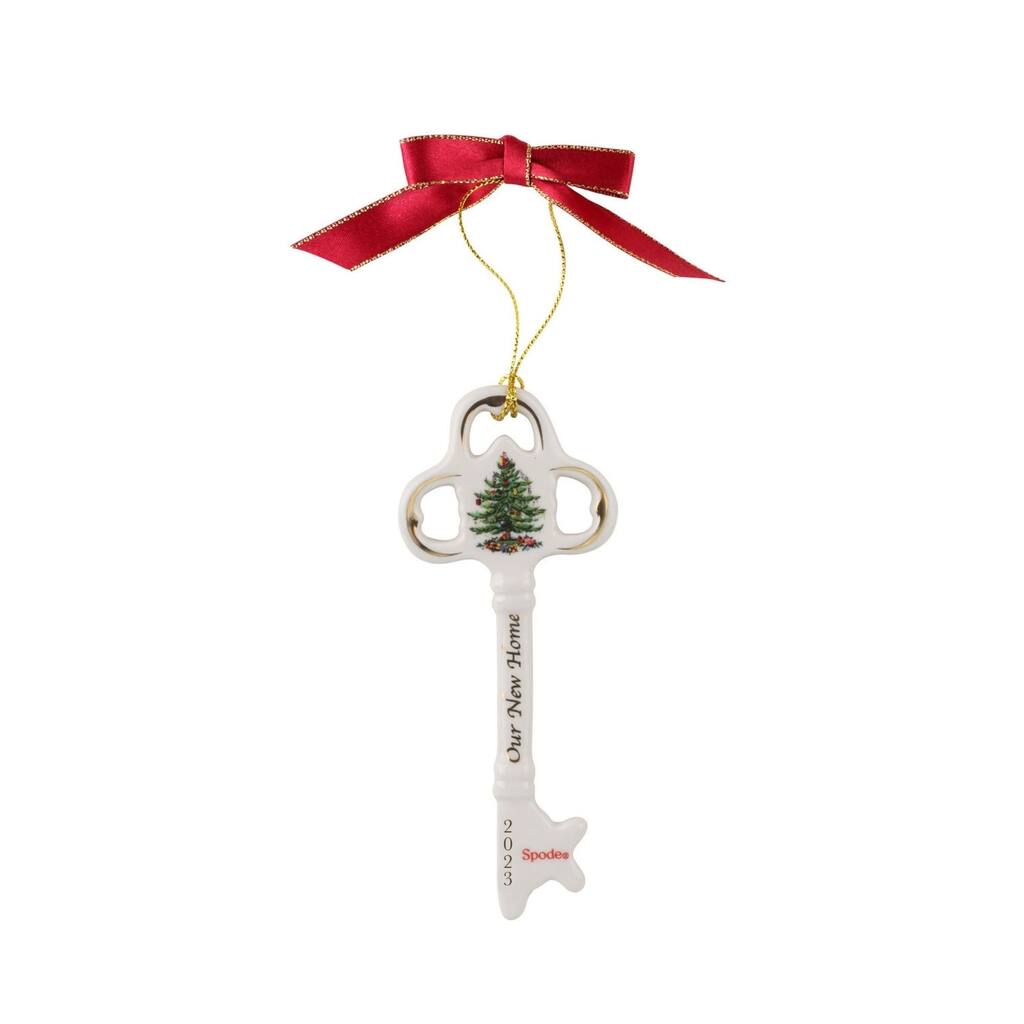 Spode Christmas Tree Our New Home Key Ornament 2023 - 4.5" L