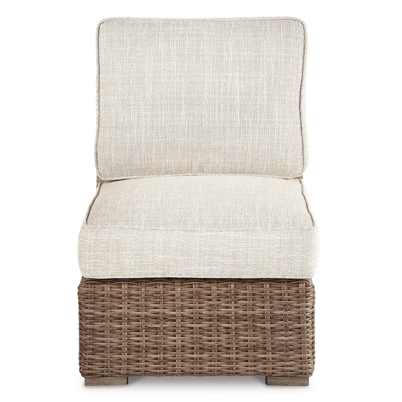 Signature Design By Ashley Beachcroft Outdoor Armless Chair - 24.75" W x 37.75" D x 34.63" H