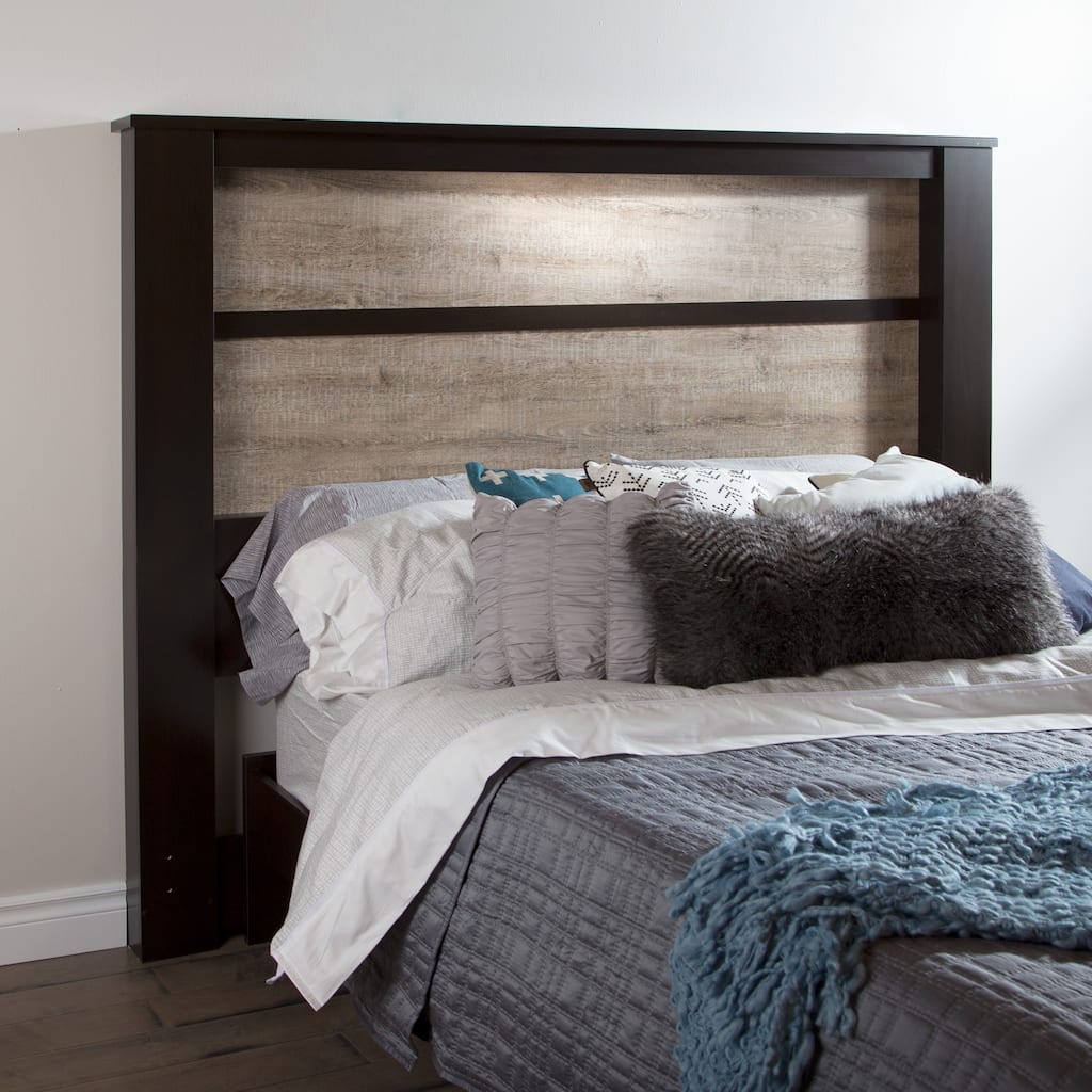 South Shore Gloria King Headboard with LED Lights