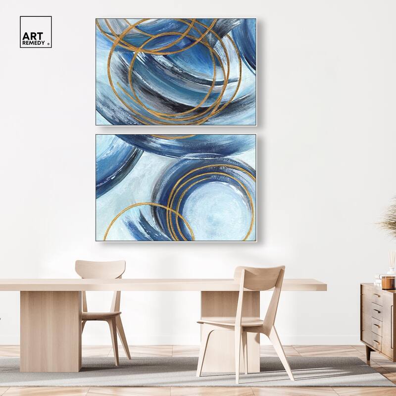 Golden Riviera Canvas Set of 2 by Art Remedy