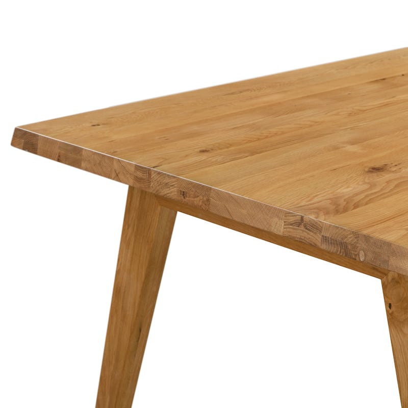 Poly and Bark Kent Solid Oak Wood Dining Table