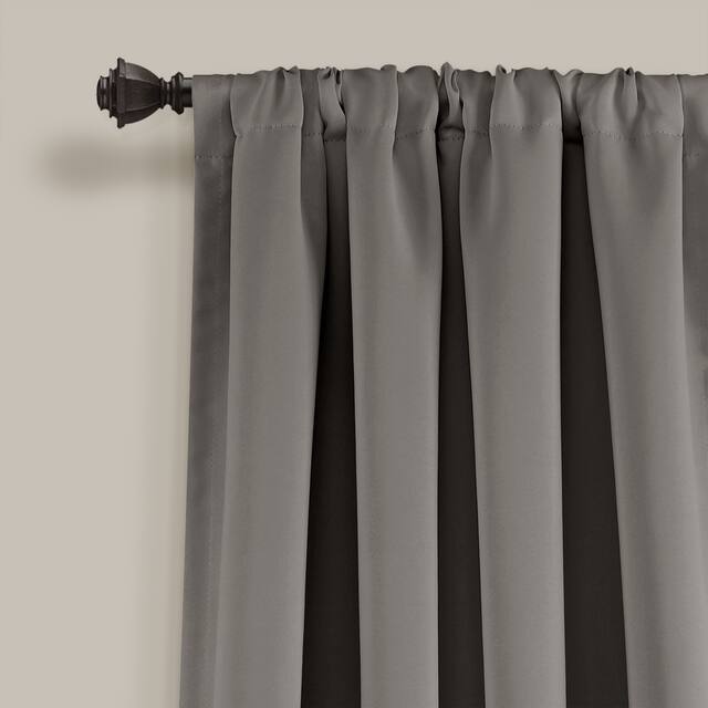 Lush Decor Insulated Rod Pocket Blackout Window Curtain Panel Pair