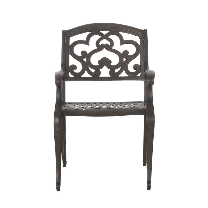 Elegant Cast Aluminum Patio Chairs with Soft Cloud-like Design