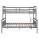 preview thumbnail 7 of 7, Twin over Full Bunk Bed with ladder, Safety Guardrail, Perfect for Bedroom, Grey