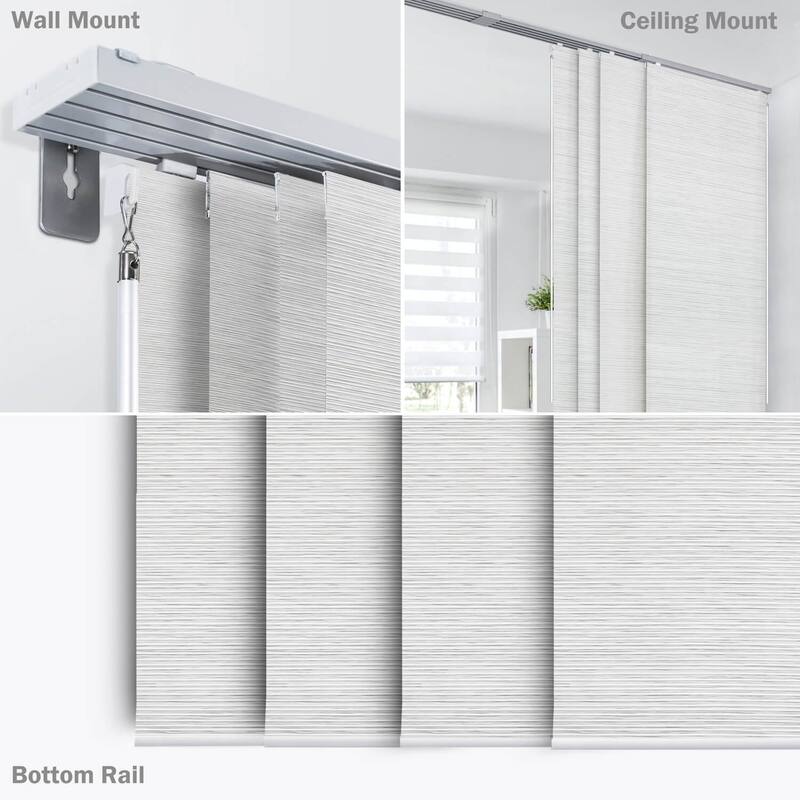 GoDear Design Adjustable Sliding Panel Track Blinds, Vertical Blinds, Classic, 45.8"- 86" W x 96" L