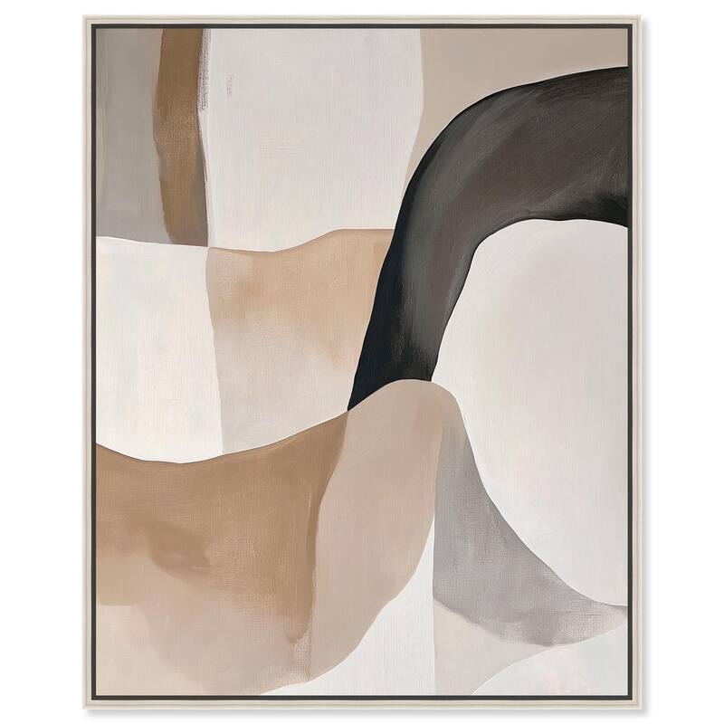 Curvilinear Composition I Canvas by Art Remedy - Silver - 36" x 45"