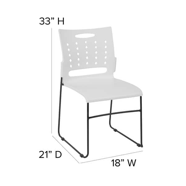 881 lb. Capacity Sled Base Stack Chair with Carry Handle and AirVent