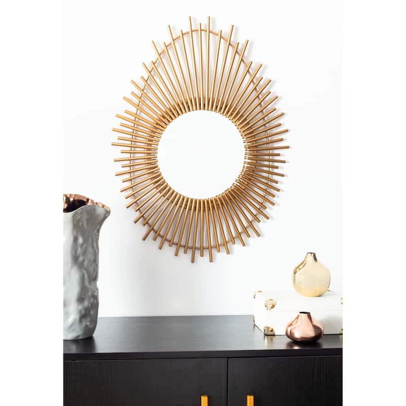 SAFAVIEH Shanequa 18-inch Gold Vertical Oval Mirror - 18" W x 1.5" L x 25.5" H - 18Wx2Dx26H