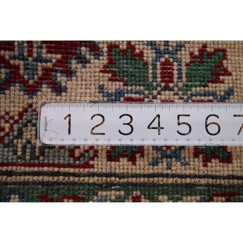 Light Blue Oriental Kazak Area Rug Handmade Wool Carpet - 4'0" x 5'11"