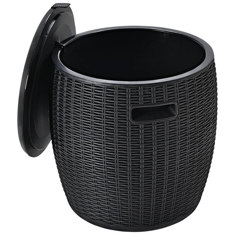 Gymax 9.5-Gal Patio Ice Cooler Bucket Cool Bar Table Cocktail Side - 16'' x 17''