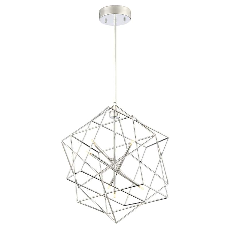Stacia Modern Geometric Chrome Pendant Ceiling Light Fixture