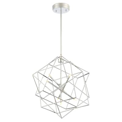 Stacia Modern Geometric Chrome Pendant Ceiling Light Fixture