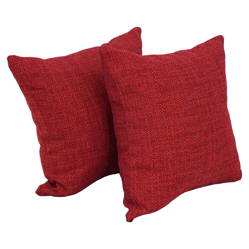 Blazing Needles 17-inch Square Throw Pillows (Set of 2) - Welby Pimento