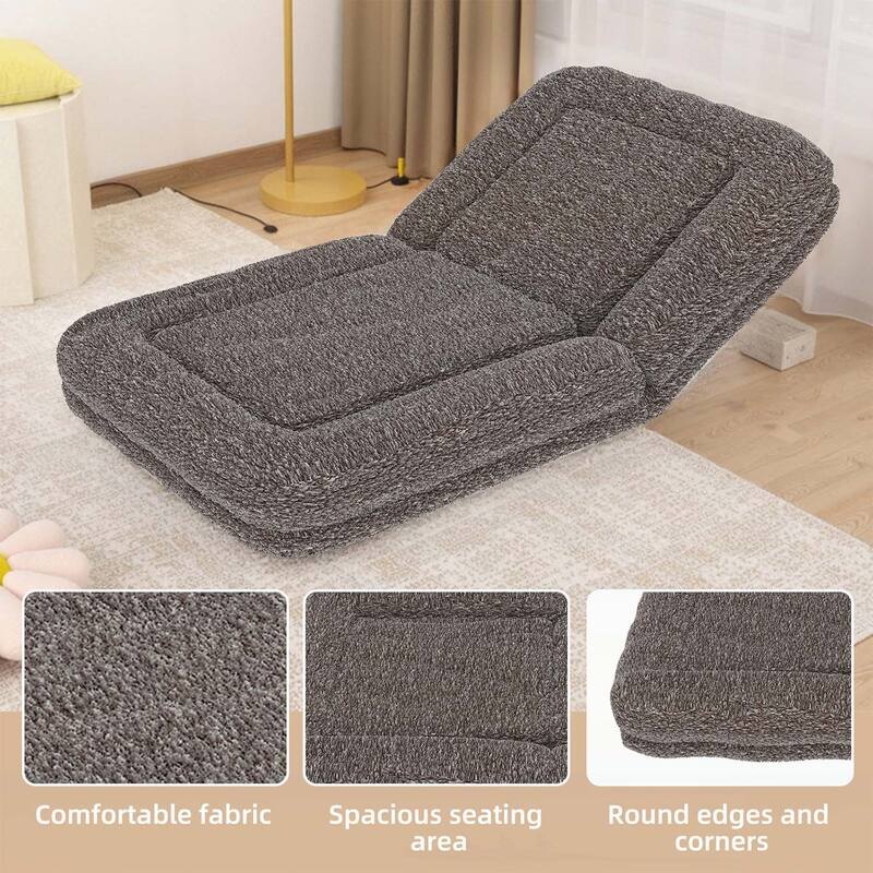 Sleek Modern Design Folding Sofa Chair with 5 Adjustable Positions for Gaming,Meditation,and Relaxation