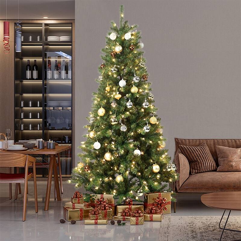6FT PE/PVC Mixed Automatic Christmas Tree With Lights