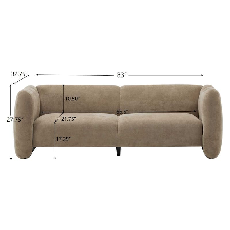 Christopher Knight Home - Tonson 83" 3-Seater Wave Design Sofa