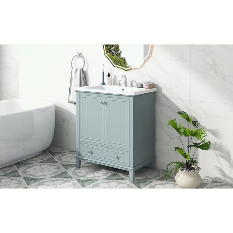 Bathroom Cabinet with Sink Combo, Doors and Drawer - On Sale - Bed Bath ...