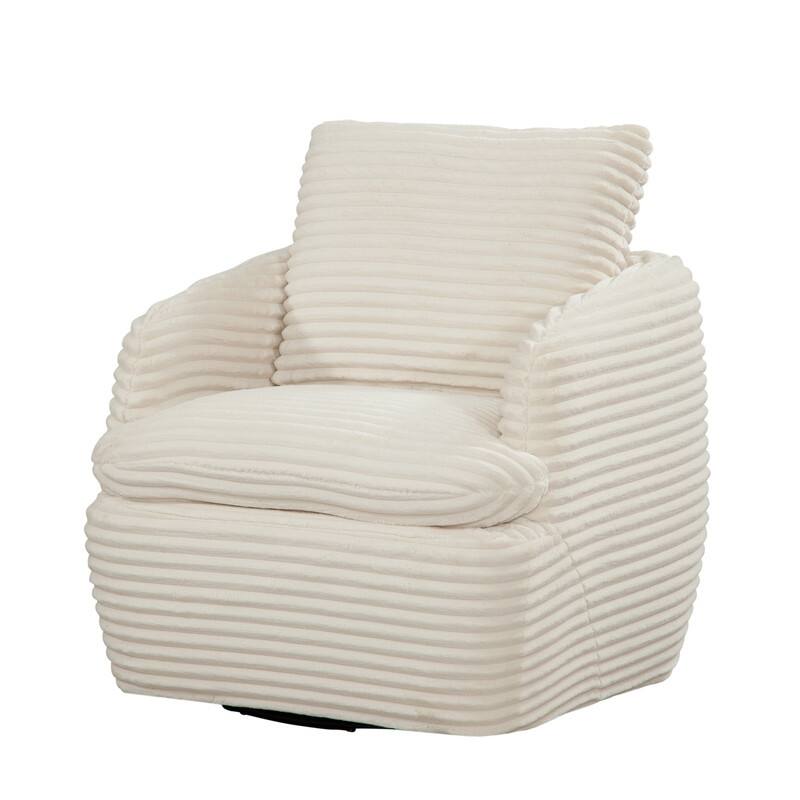 Grafton Home Ruthie 360 Swivel Arm Chair with Loose Pillow Back