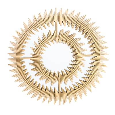 SAFAVIEH Kalani 28-inch Gold Round Mirror - 28" W x 1.5" L x 28" H