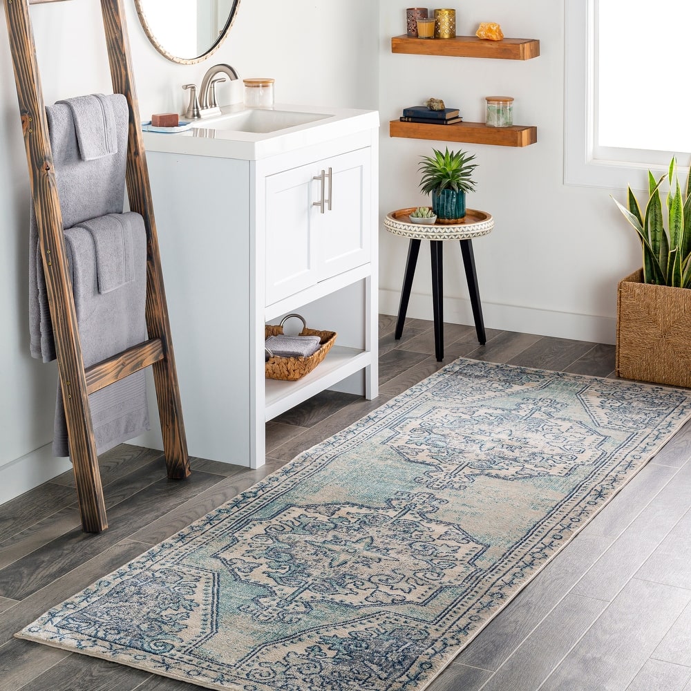 Livabliss Lleucu Distressed Persian Area Rug