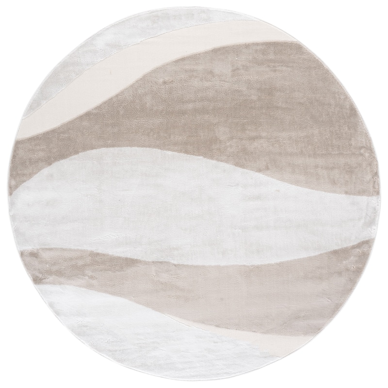 SAFAVIEH Saylor Lyubomila Modern Rug - Beige/Ivory - 6'3" Round