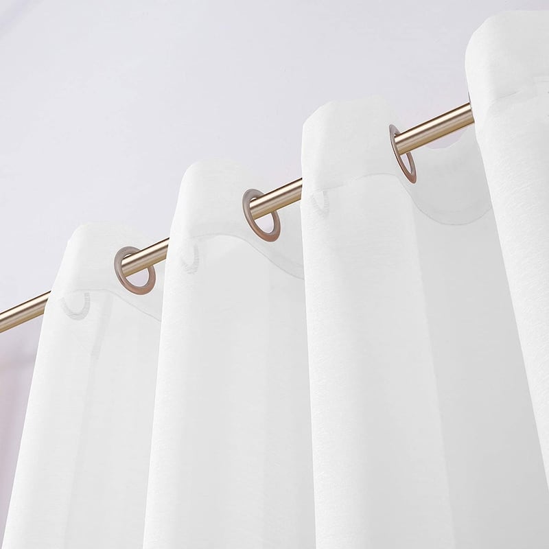 Dainty Home Malibu Extra Wide Curtains Solid Sheer Window Curtain Panel Pair