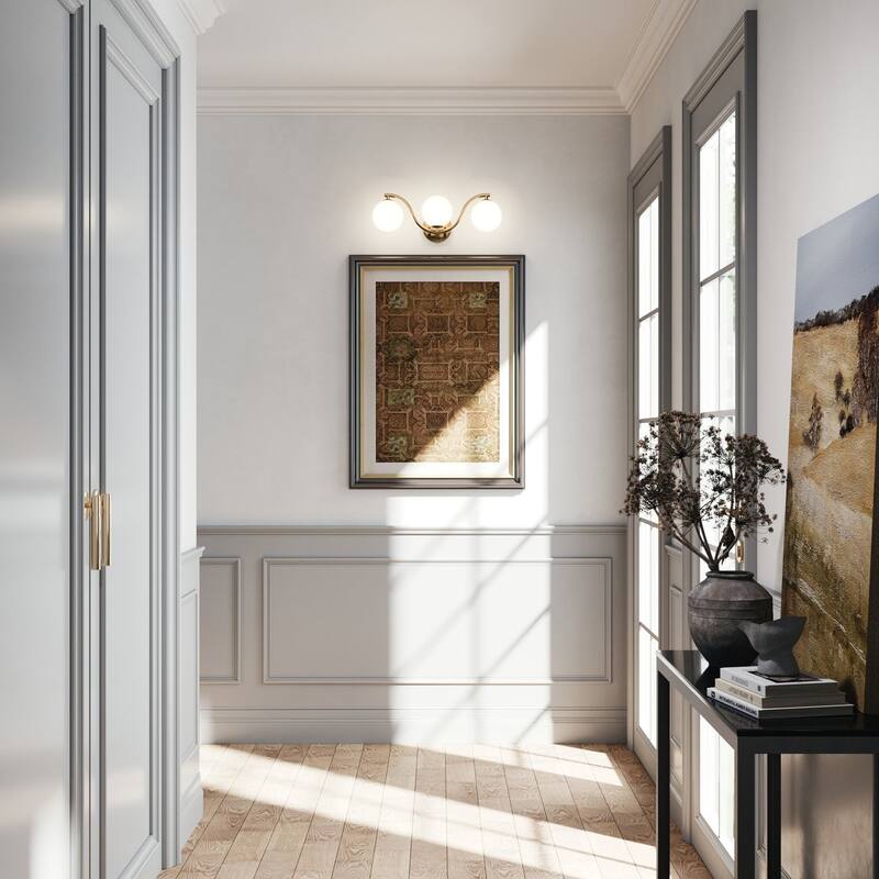 Acroma Triple Globe Wave Vanity Lighting - 3-light