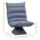 preview thumbnail 3 of 7, HOMCOM Swivel Floor Chair with Back Support, Microfiber Adjustable Video Gaming Chair, Grey