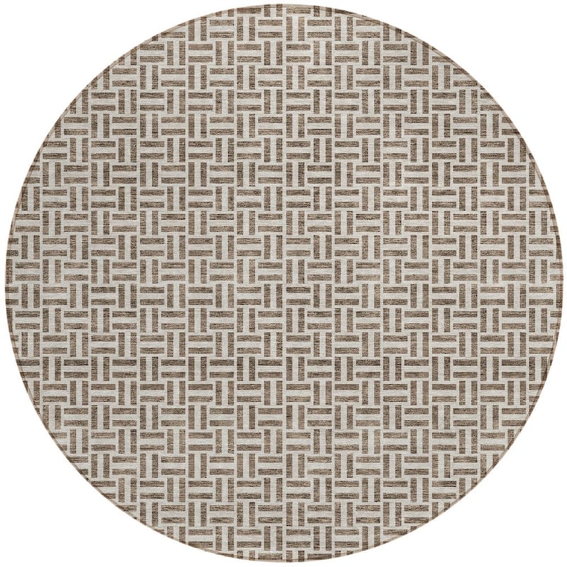 HomeRoots Geometric Transitional Rectangle Outdoor Rug