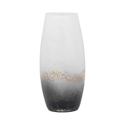 Sagebrook Home Glass Multi Round Crackle Vase
