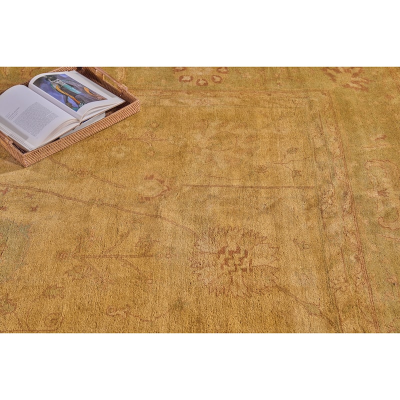 EXQUISITE RUGS ONE-OF-A-KIND Rare Agra Hand Knotted Camel Rug - 11'9"x14'4"