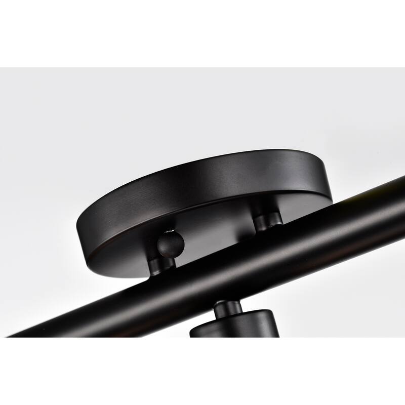 Emery Matte Black 5-Light Metal Linear Flush Mount