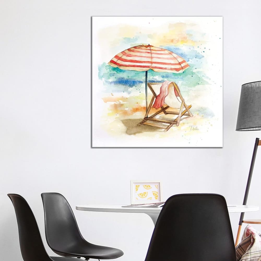 iCanvas "Umbrella on the Beach II" by Patricia Pinto Canvas Print
