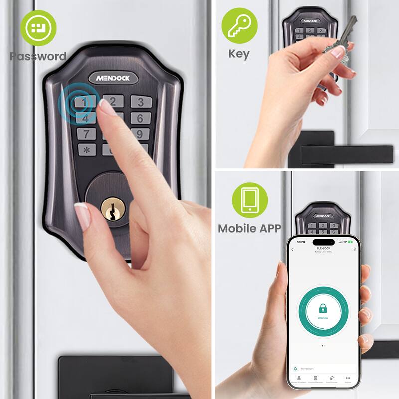 Smart Lock with Auto-Lock, Bluetooth and App Control