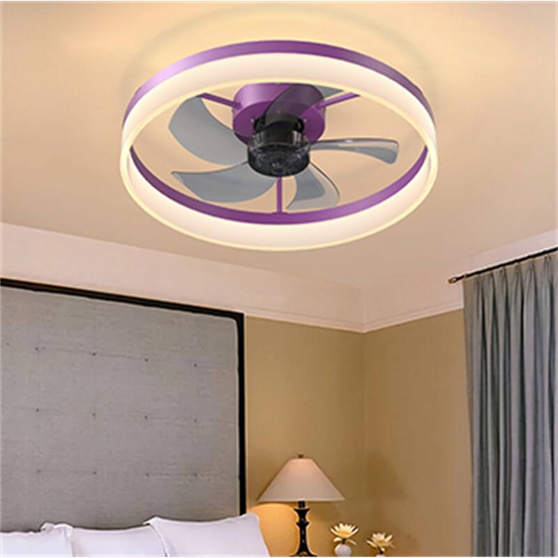 Ceiling Fans with Lights and Remote - Purple