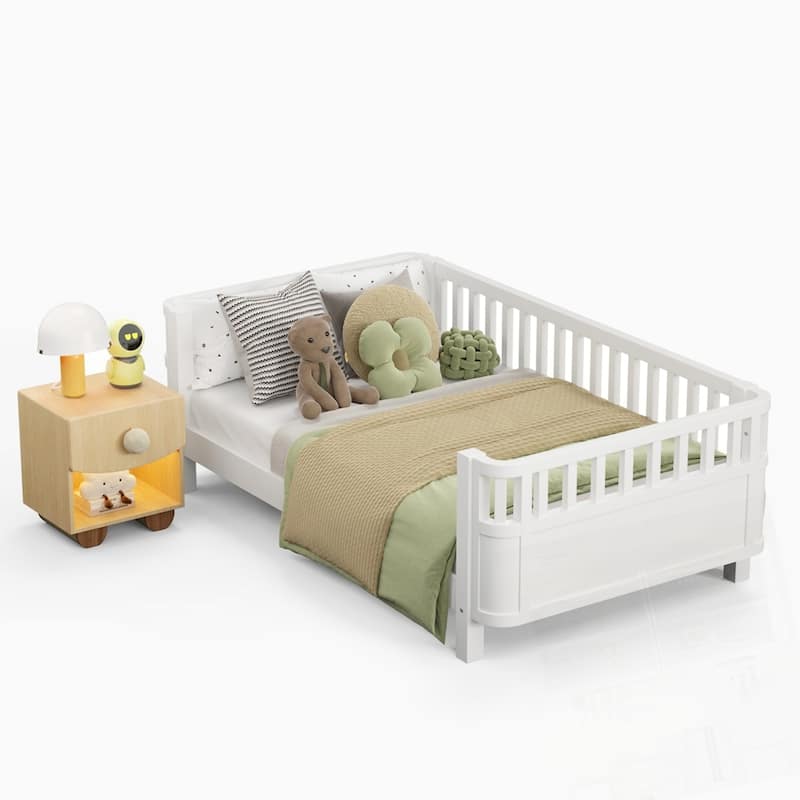 Wood Low Profile Bed Wood Platform Bed for Kids