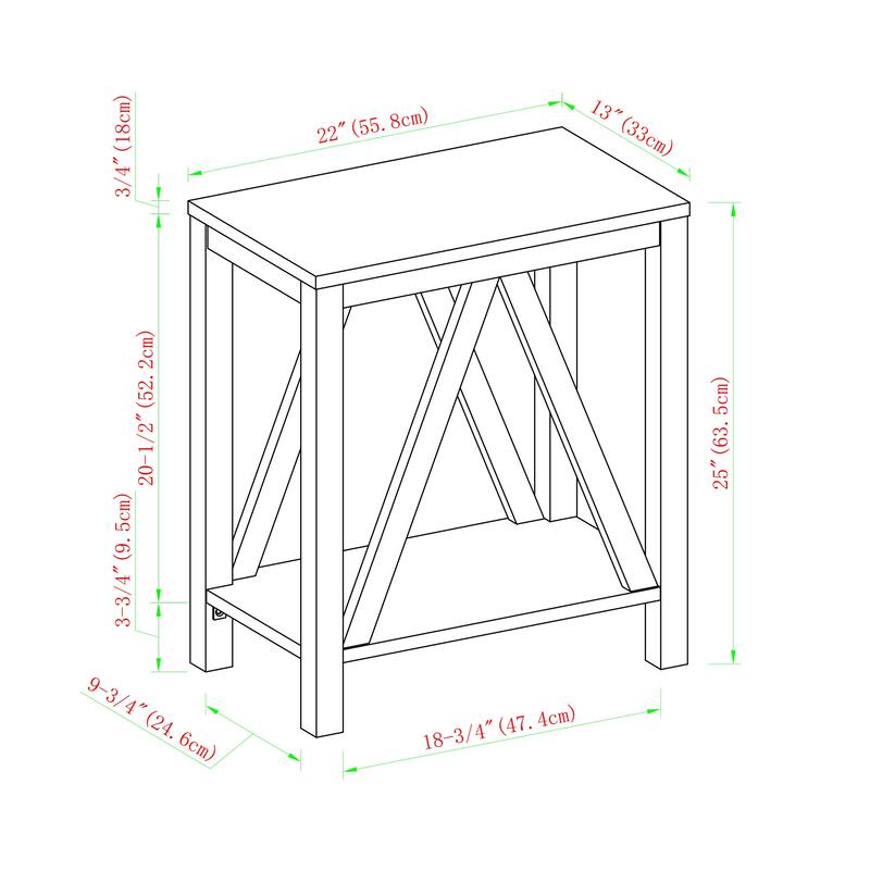 Middlebrook Paradise Hill A-Frame Side Table