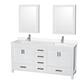 Option White / White Quartz Top / Brushed Chrome Hardware