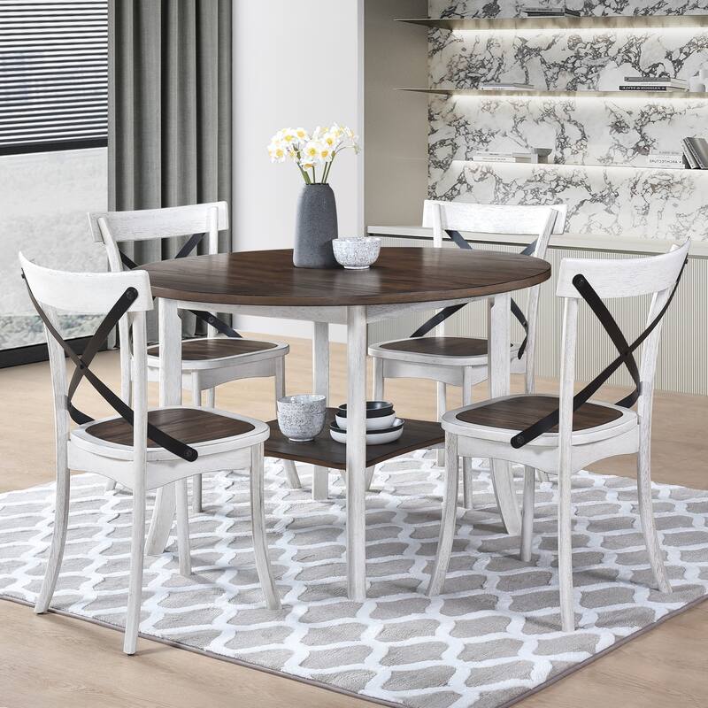 2 Pieces Set Dining Side Chair Rustic