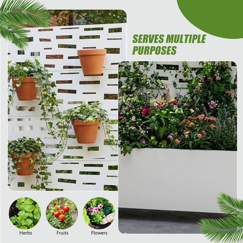 Raised Garden Bed Planter with Trellis Movable Planter Box with Lockable Wheels