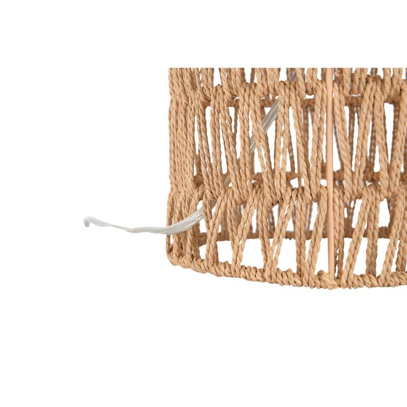 Woven Rope Table Lamp with Empire Shad