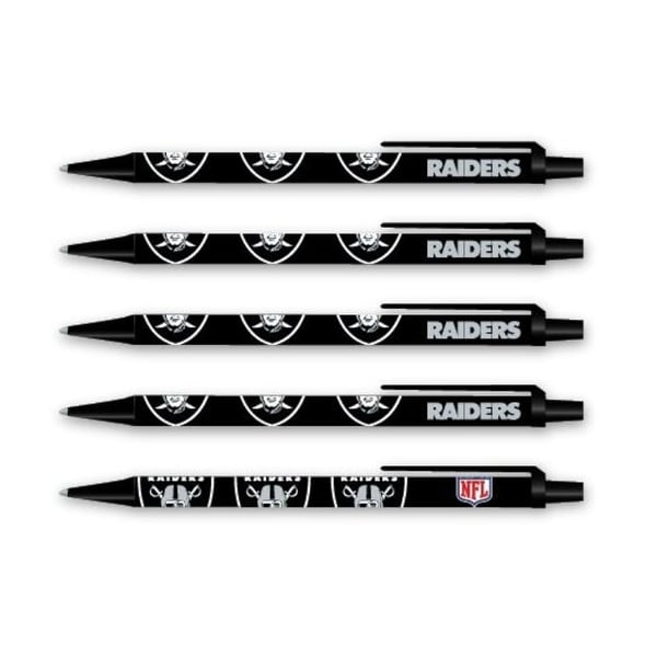 Oakland Raiders Pens Click Style 5 Pack