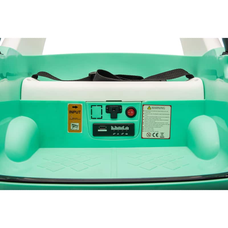 Blue Green Kids Bumper Car Ride-On Bumper Car with Remote Control, Battery Powered Electric Car with LED Lights