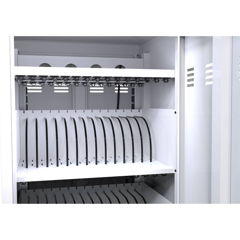 Mobile Charging Cart and Cabinet for Tablets Laptops 30-Device