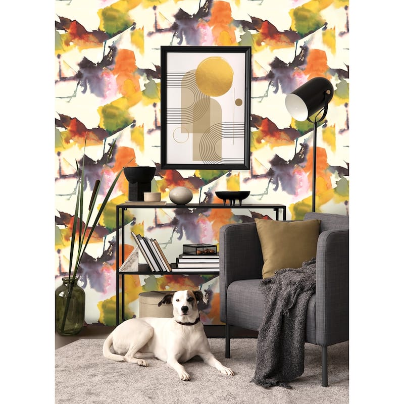 Harry & Grace Watercolor Block Peel and Stick Wallpaper
