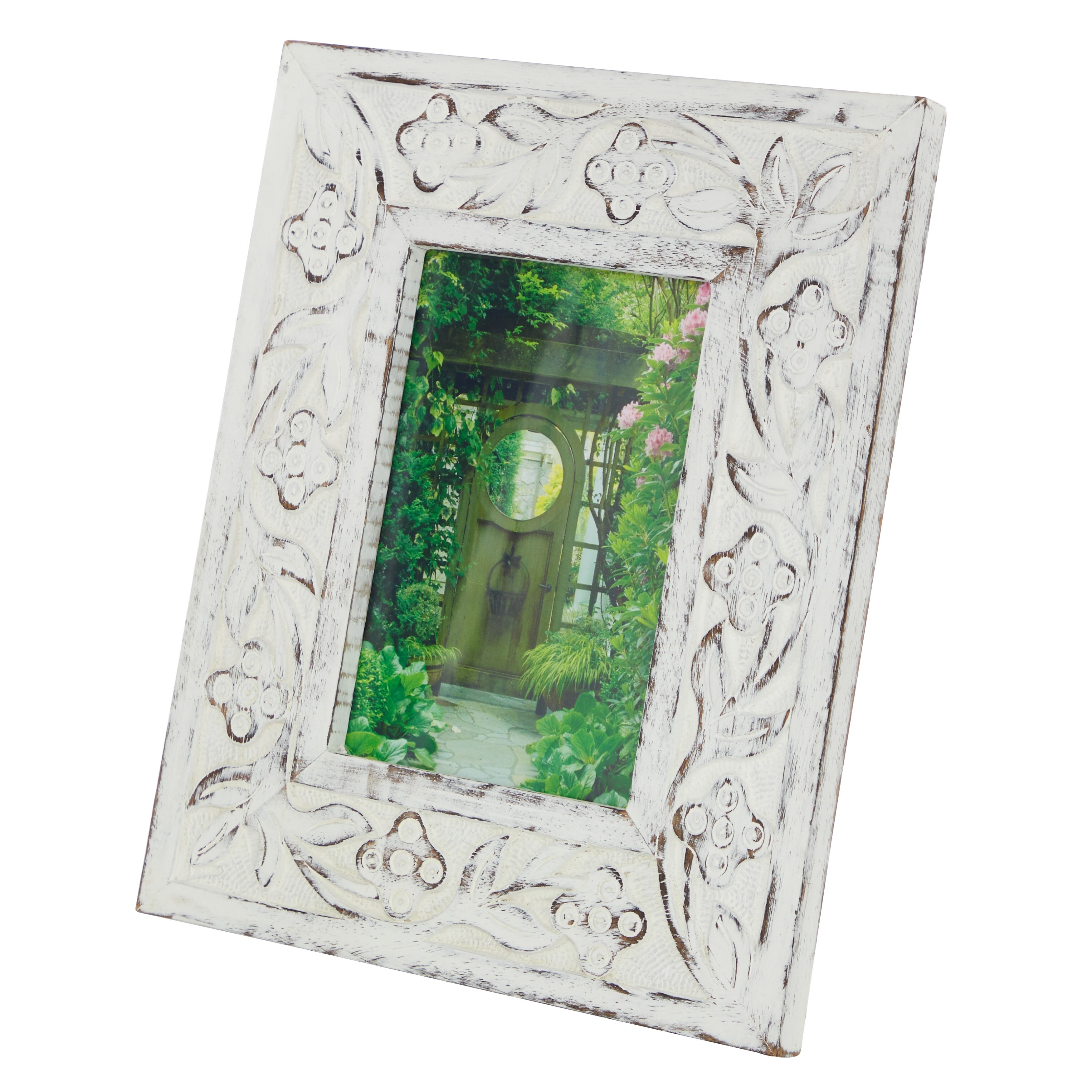 Carved Floral Wooden Photo Frame 4x6 Picture Frame 8x10 Picture Frame  Rustic Antique Frame Handcrafted Photo Frames New Baby Gift 